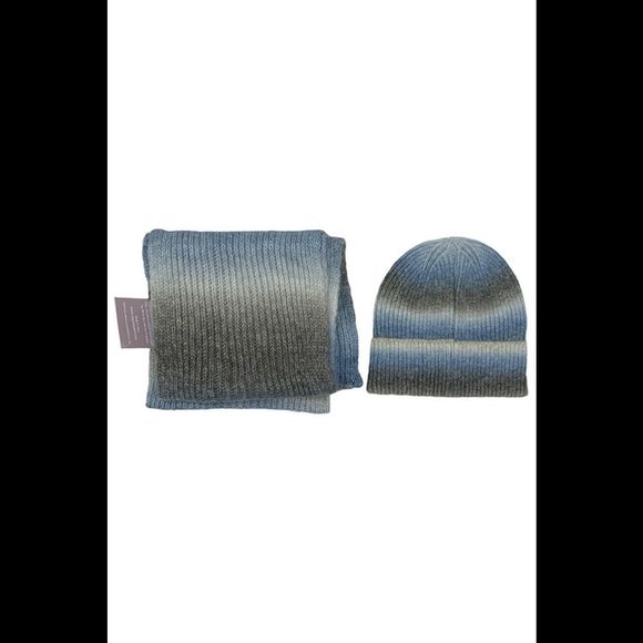 Chic Tweak Beanie and Scarf Set Blue Ombre - Picture 1 of 1